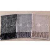 Circle design cashmere scarf