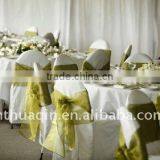 Lemon Green Organza Sash for Polyester Banquet Chair Cover