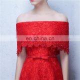 Sweet 17 Dress Off-The-Shoulder Bow Red Elegant Beaded Peplum Side Split Lace-up Backless Lace Evening Dress thumbnail-6