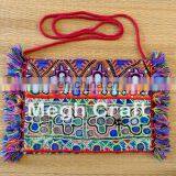 Handmade Ethnic Vintage Banjara Clutch - Kutch Patchwork Cotton Clutch- Tribal Vintage Patchwork Cotton Wallet thumbnail-1