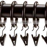 Brown Metal Shower Curtain Rings Hook Clip 12 Pack O Ring Design for Bathroom thumbnail-4