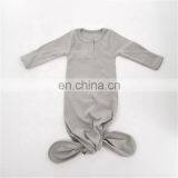 Baptismal Baby Gown Set Knotted Baby Gown Bonnet Baby Hat thumbnail-2