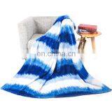 High Quality Knitted 100% Polyester Super Soft Ombre Jacquard Flannel Fleece Blanket thumbnail-1