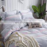 2020 Summer New Arrival Household Products Leaves Plaid Simple Style Aloe Cotton Bed Linen Comforter Bedding Set Cheap Price thumbnail-4