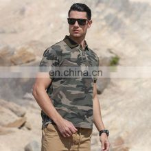 Custom Military Camo Short Sleeve Cotton Polo T-shirt