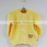 100% Cotton Girl Button Sweater Knitted Cardigan Wholesale thumbnail-4