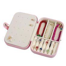 Beige Pink Light Pink 3 Colors Leather Jewelry Box Mini Jewelry Storage Box thumbnail-3