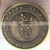 Antique Brass Color Plastic ABS Material Vintage Coats Button Supplier thumbnail-1