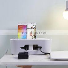 Heat Dissipation Plastic Cable Tray Electric Wire Storage Table Use Cable Organizer ABS Plastic Socket Organizer With Lid thumbnail-5