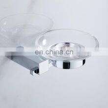 Brass Bathroom Accessories Set Wall Mounted Glass Soap Container Soap Dish Holder thumbnail-5