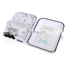 8+1 Core FTB FTTH 3 Inlet Fiber Acess Termination Box 1:8 PLC Black White Optical Fiber Access Box