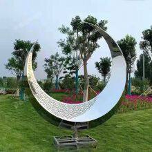 Stainless Steel Sculpture Stainless Steel Moon Tooth Sculpture Stainless Steel Sculpture Manufacturer Customization thumbnail-1