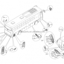 Hot Sale 4121-00116 ZK6116 Original Headlight Front Lamp Light Headlamps for China Bus Led Lights 24v for Buses thumbnail-4