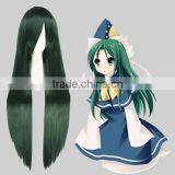 High Quality 100cm Long Green Mixed Wigs Straight Mima Cosplay Hair Wigs Synthetic Anime Wig Party Wig thumbnail-1