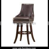BC-137 Cafe Shop Rotatable Leather Bar Chair thumbnail-1