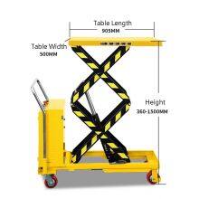 Electric Portable Manual Hydraulic Lift Tables Scissor Lifting Platforms thumbnail-3