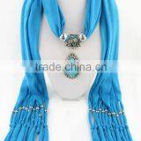 Wholesale Fashionable Pendant Scarf Jewellery Scarf thumbnail-6