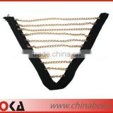 Fashion v-shape garment collar with chains