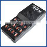 Multi 12 Port Fast USB Charging Station AC to DC Power Adapter for Smartphone and Tablets