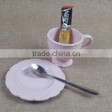 hot sell ceramic coffee mug,ceramic coffee cup&saucer,ceramic mug with steel spoon