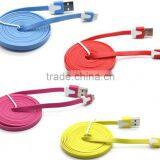Best Quality Flat Noodle Mobile Micro Phone USB Charger Cable thumbnail-1