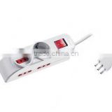 Italian socket 6 outlets German 2 outlets extension socket with switch