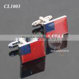 American USA Flag Men Sleeve Shirt Alloy Metal Cuff Links Patriotism Star-spangled Banner Souvenir Metal Custom Cufflinks thumbnail-1