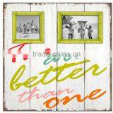 Distressed MDF Wall Plaque With Photo Frame