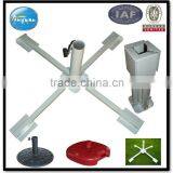 White Color Steel Cross Umbrella Base With Marble