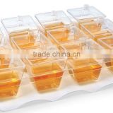 new design 3.8 oz raw materials for bbq dinnerware plastic cup and dispaly rack