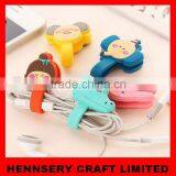 Customized Shape and Logo Soft Pvc Rubber Cable Winder for Mp3/mp4/mp5 thumbnail-1