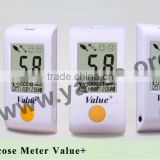 no code USB cable new blood glucose meter Value+ intelligent alerts blood glucose test meter