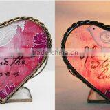Hand Painting Glass Candle Holder,heart Shape Candle Holder,wedding Decoration thumbnail-3