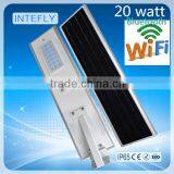 Smart Cellphone Bluetooth Control 20W All in One Solar Led Street Light for Sale