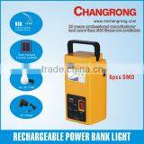 Portable Solar Rechargeable Emergency Light Emergency Lights With Power Bank USB