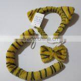 Cosplay Party Dress Up Plush Fluffy Bunny Rabbit Tiger Zebra Panther Cat Ears Fabric Hairband thumbnail-3