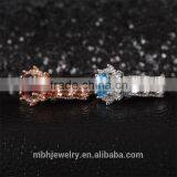 Hot Sale Jewellery Set 18K Gold Plated 925 Sterling Silver Precious Natural Garnet and Topaz Gemstone Pendant Ring Jewelry Set thumbnail-4