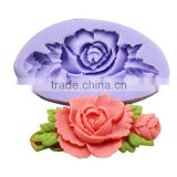 Wholesale food grade home-made flower shape silicone mold fondant