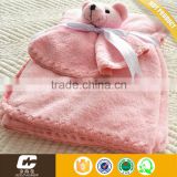 SEDEX WCA SQP AUDIT China Supplier Blanket Solid Soft Coral Fleece Baby Blanket With Toy                        
                                                Quality Choice