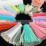 Mix Colors Suede Tassels Pendants With Macrame Fit Jewelry Accessory thumbnail-3