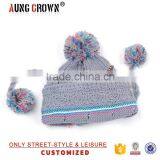 Custom Made Acrylic Knitted Pom-pom Beanie Hat thumbnail-5