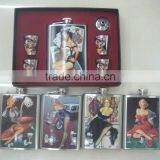 9oz and 18oz Hip Flask Add to Four Cups and a Funnel in Gift Set Box thumbnail-3