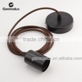 Pendant Lamp Cord Set With Ceiling Rose Modern Edison Bare Bulb Cord Set thumbnail-2