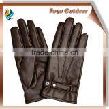 Fast Shipping Shandong Long Black Driving Lambskin Plain Style Gloves for Men