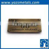 Embossed Metal Label Tag Brand