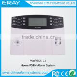 Wireless intelligent home security PSTN alarm system with 8 remote controls and LCD display