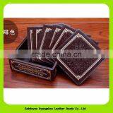 12*12cm Oil-proof Crocodile Leather Printed Set of 4 Square Coasters 16035 thumbnail-6