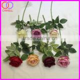 china wholesale long single stem artificial silk rose flower