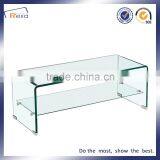 HOT BENDING SQUARE ART TEMPERED GLASS COFFEE TABLE DOUBLE LAYER GLASS FUNKY CLASSIC TABLE thumbnail-2