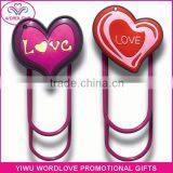 Eco Friendly Soft Rubber PVC Bookmark, Custom 3D Shaped Fancy Paper Clip Bookmarker thumbnail-1